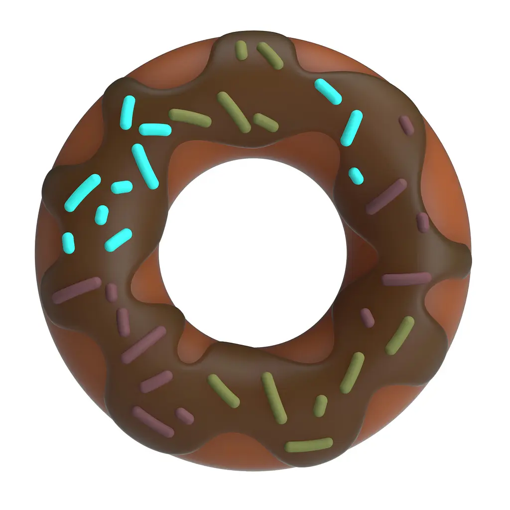 Ерекційне кільце Pretty Love Choco Super Donut різнобарвне - фото 2