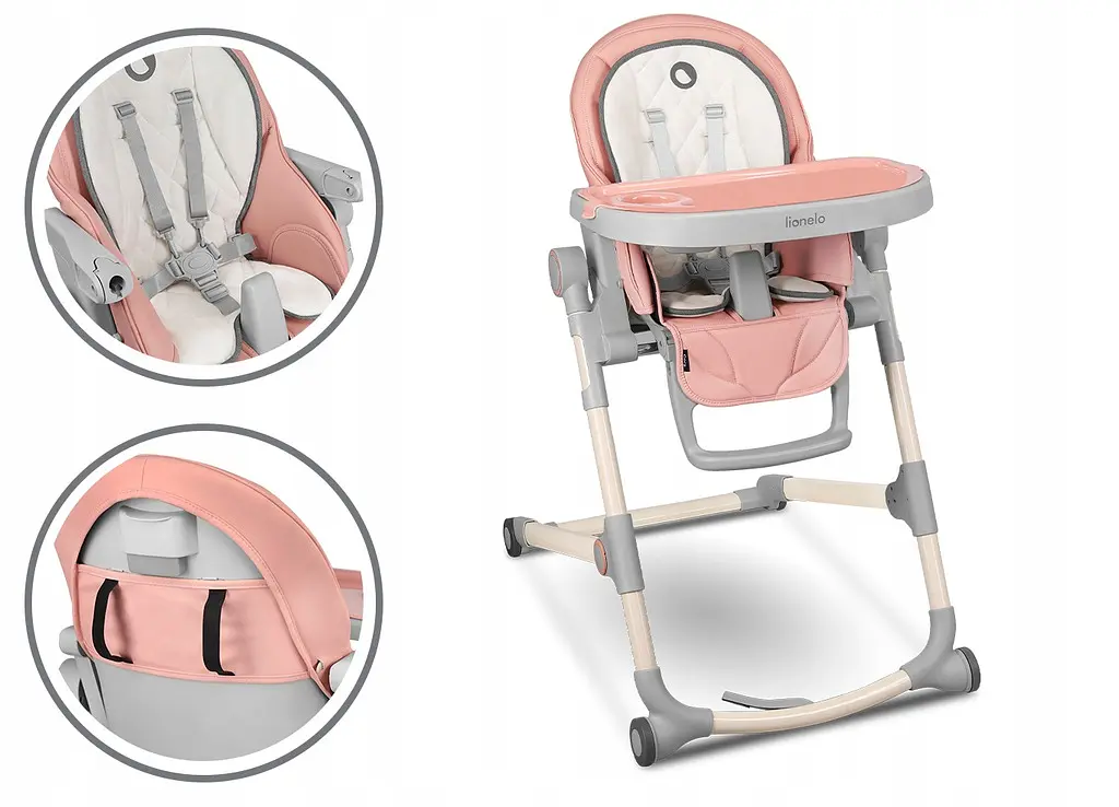 Стульчик для кормления Lionelo Cora BUBBLEGUM - фото 4