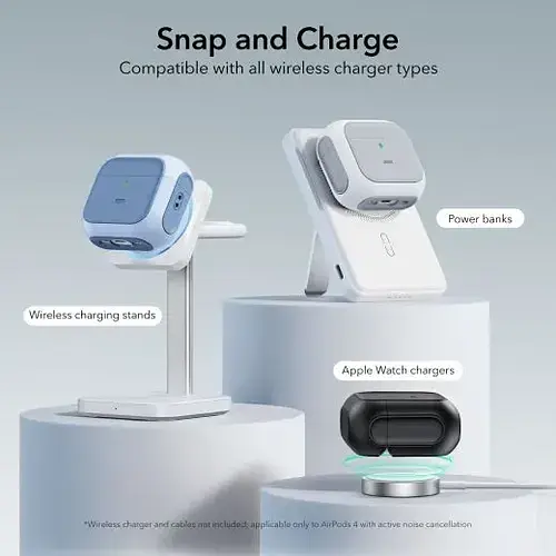 Чохол ESR Orbit Hybrid Case HaloLock для AirPods 4 2024 White (1C0110202) - фото 6