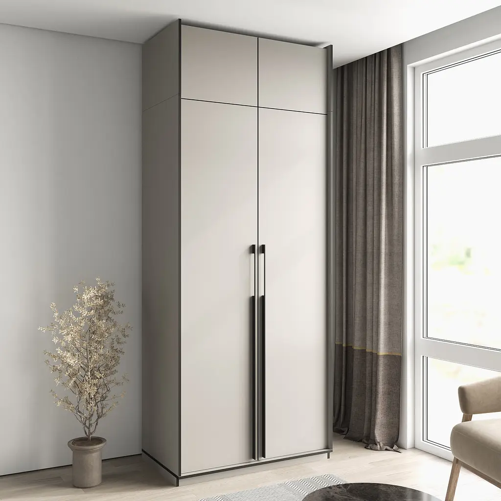 Шафа для одягу Flamecame у спальню зі штангою на 2 двері FR-14 Кашемір - фото 3