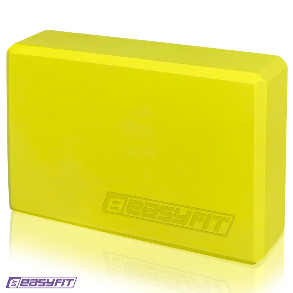 Блок для йоги EasyFit EVA Желтый - фото 2