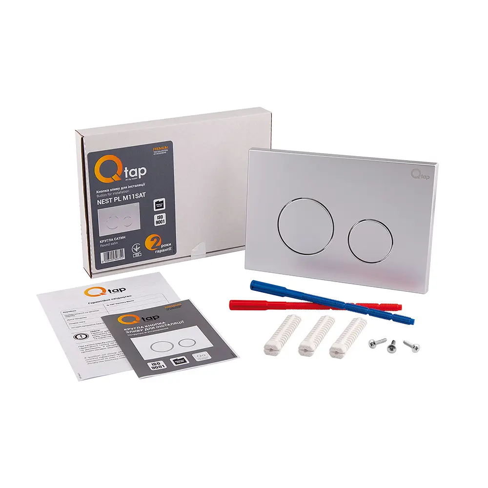 Клавіша змиву Qtap Nest QT0111M11111SAT, Хром матовый - фото 5