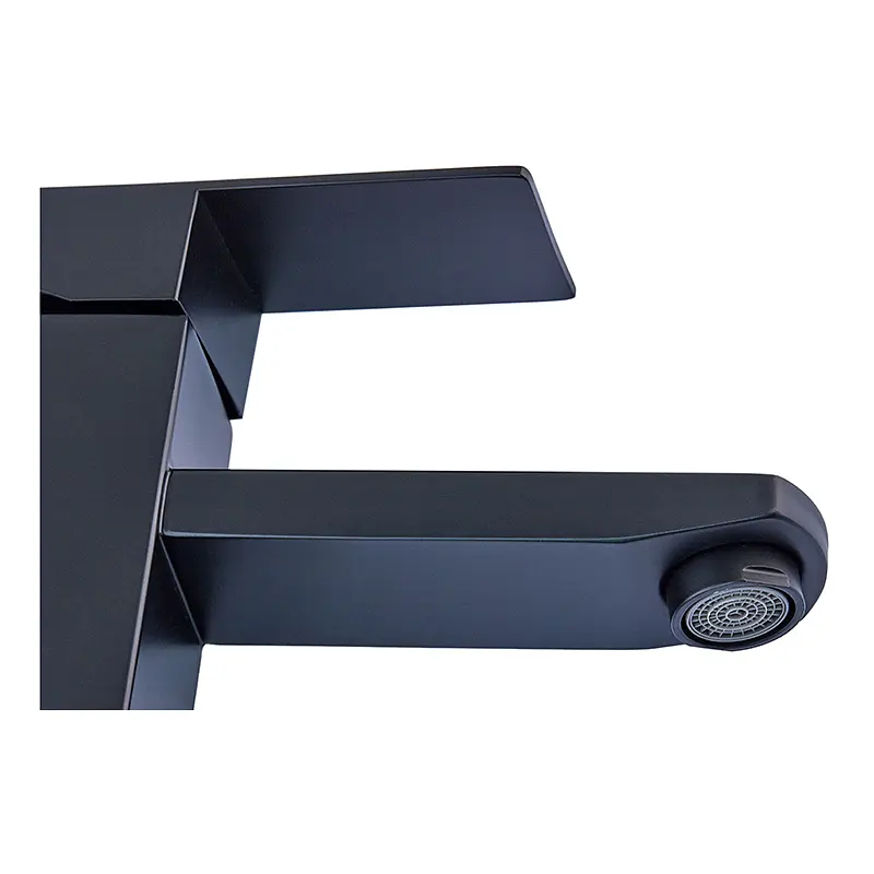 Смеситель для умывальника Zerix KUB-001 Black ZX4703 Черный матовый - фото 3