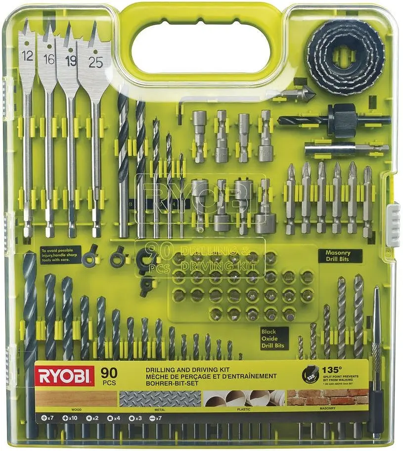 Набір біт і свердел RAKDD90 кейс 90шт Ryobi hoz0013359 - фото 2