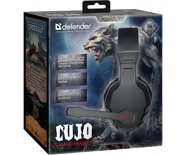 Навушники з мікрофоном Defender Cujo чорно-Червоні - фото 6