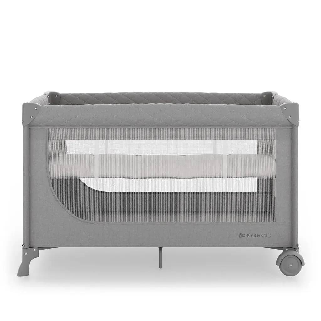 Ліжко-манеж Kinderkraft Leody Up Grey (KCLEODUPGRY0000)