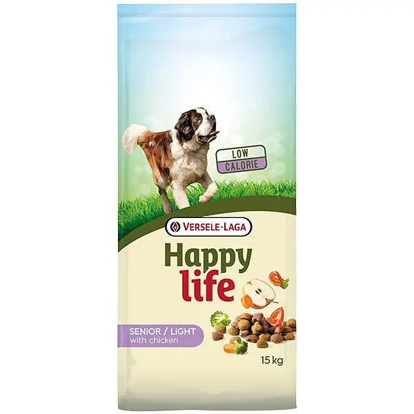 Сухий низькокалорійний преміум корм Happy Life Senior Light with Chicken Хеппі Лайф Сеньйор для літніх собак 15 кг (311080)