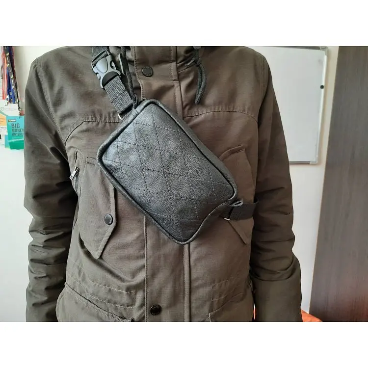 Шкіряна сумка бананка Gofin 20х16 см sum0009974