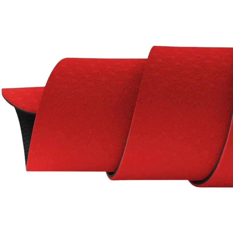 Мат для фитнеса и йоги Hop-Sport TPE HS-T006GM 0.6 см красный - фото 6