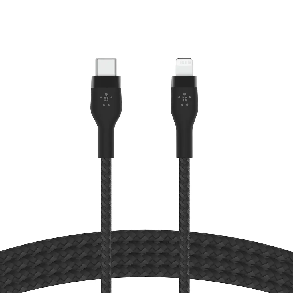 Кабель Belkin USB-C > Lightning заряджання/синхронізації 1м, Type-C, плетений, силіконовий, з ремінц teh0013623 - фото 2