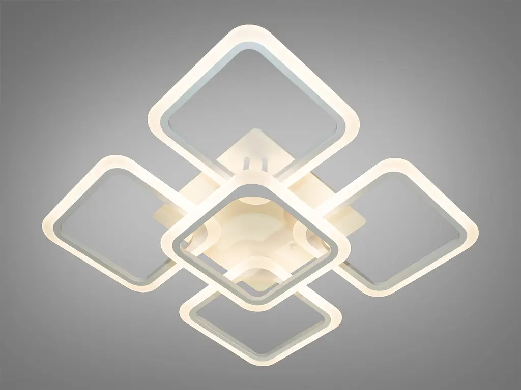 Люстра стельова LED Diasha A8060/4+1WH 90W, діаметр 55.5 см, білий, сучасний стиль - фото 3