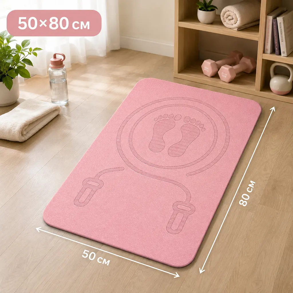 Килимок для стрибків на скакалці Solve рожевий 50 x 80 см (KT9000301) - фото 3