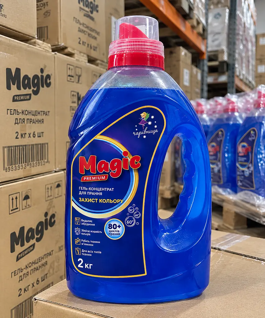 Гель-концентрат для прання Чарівниця Magic Premium + плямовивідник Astonish Oxy Active - набір для чистоти та захисту кольору - фото 5