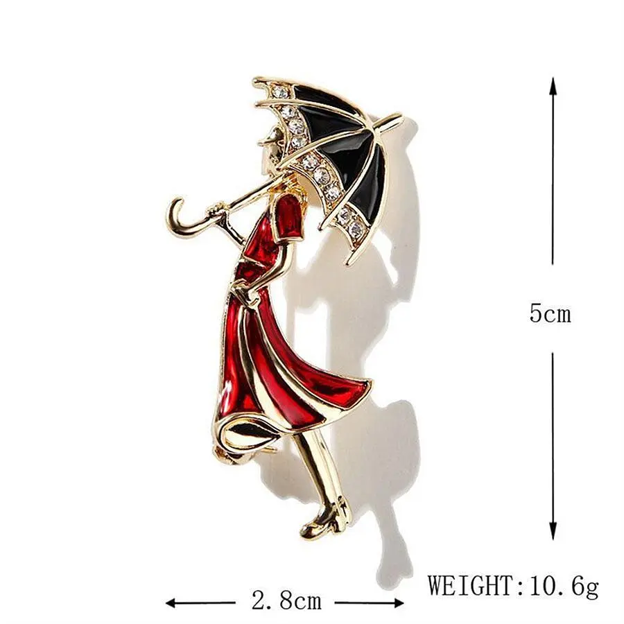 Брошь Леди с зонтом (494693382) - фото 3