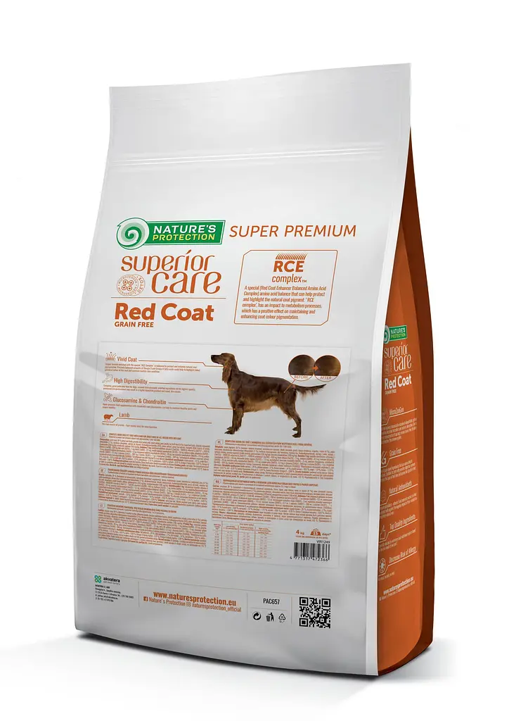 Сухий беззерновий корм для рудих собак всіх порід з ягням Nature's Protection SC Red Coat Grain Free, 4 кг - фото 2