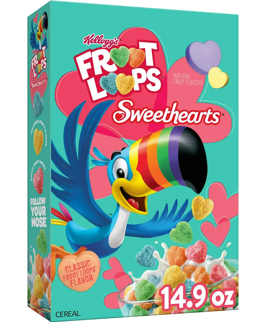 Сухий сніданок Kellogg's Froot Loops Cereal Sweethearts 422г
