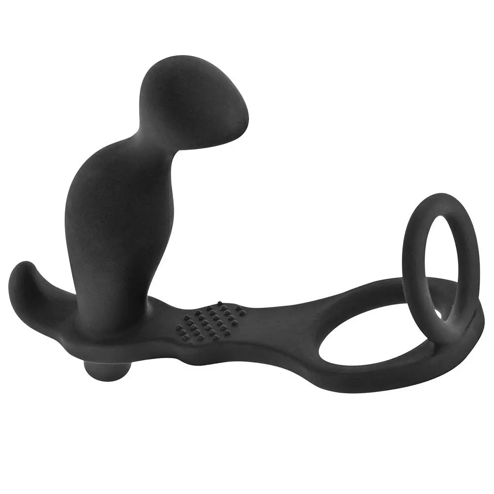 Ерекційне кільце BlueJunker Prostate Stimulator Cockring, 16,5 см (чорний) - фото 2