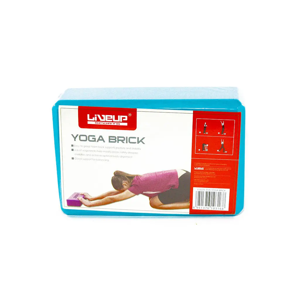 Блок для йоги LiveUp EVA Brick Уні 22,9 x 15,2 x 7,6см Синій (LS3233A-b) - фото 3