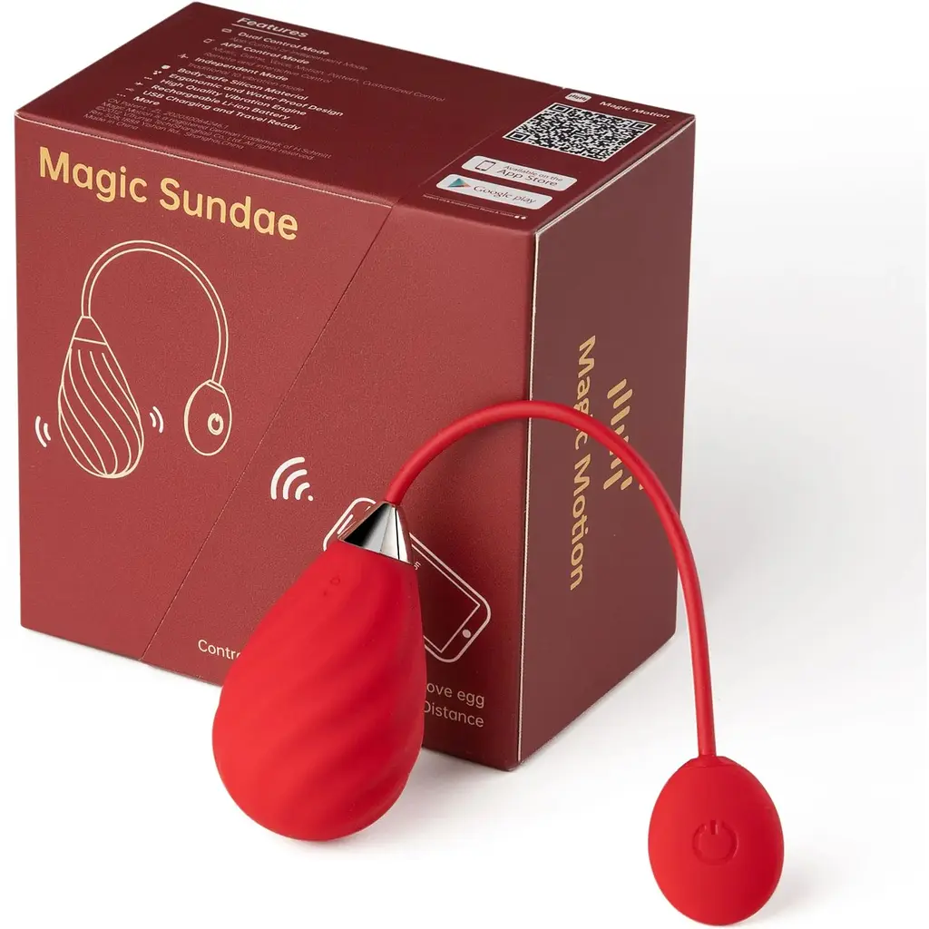 Смарт-віброяйце Magic Motion Sundae Red - фото 3