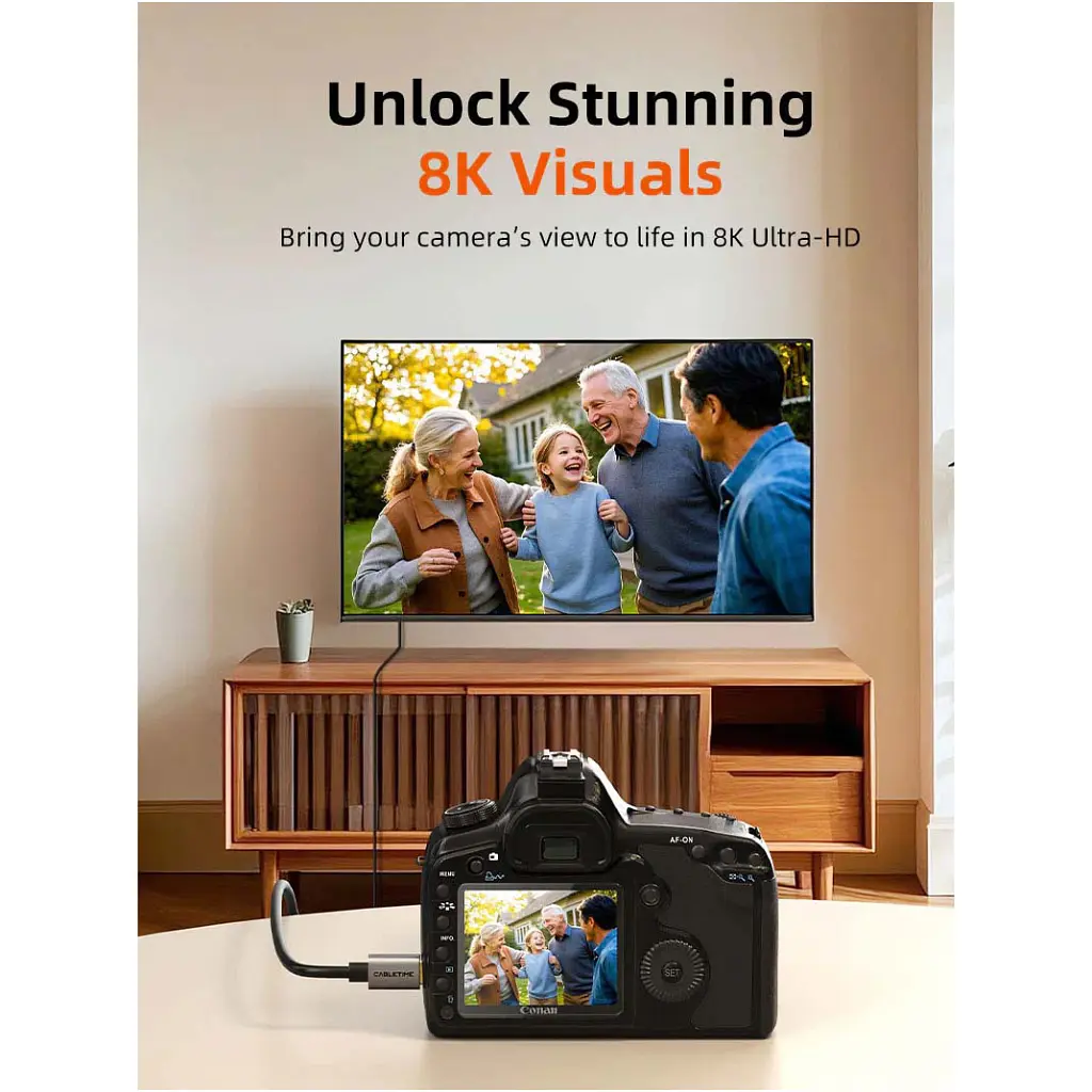 Кабель мультимедійний HDMI mini M to HDMI M 3.0m 8K60Hz Cabletime (CA915866) - фото 2