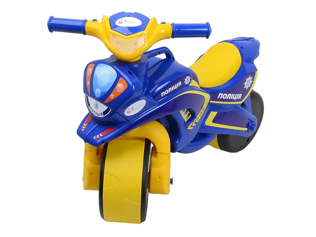 Каталка Doloni-toys Байк Полиция, синий с желтым, 0138(9)/570 - фото 3