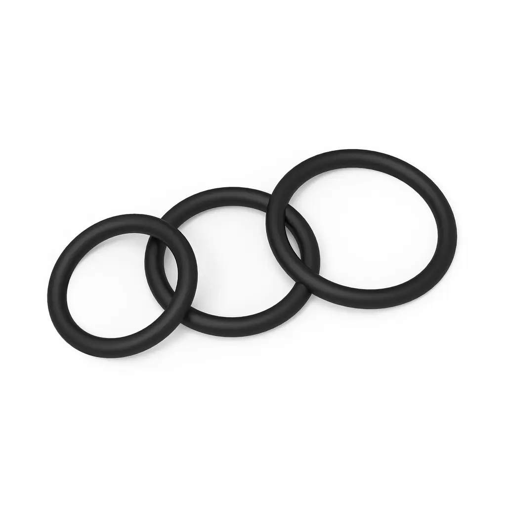 Ерекційні кільця Erospace Men's Play Set Of 3 чорні - фото 4