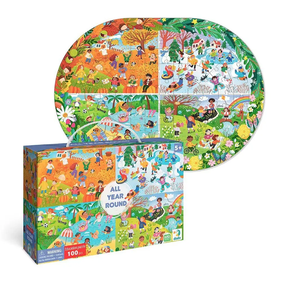 Дитячий віммельпазл "Увесь рік" DoDo Toys 300607, 100 елементів - фото 2