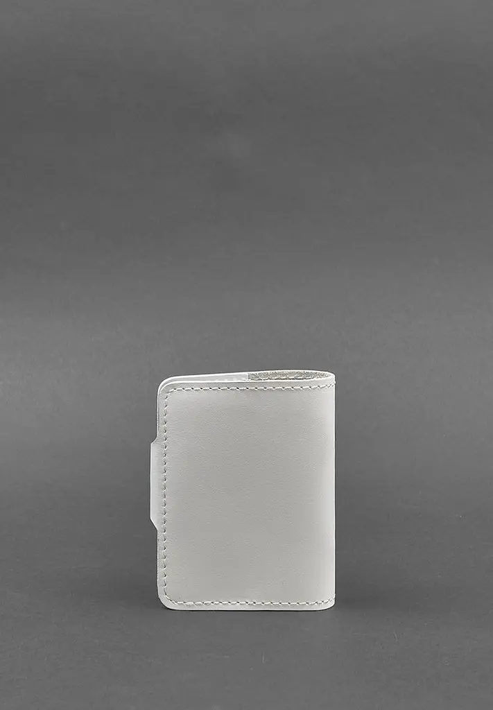 Женский кожаный кард-кейс 7.1 (Книжечка) белый - фото 5