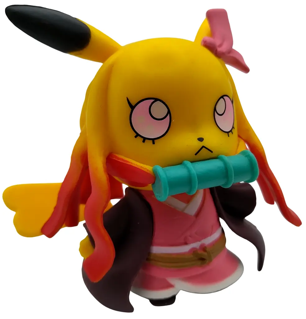 Фигурка Незуко Камадо Пикачу Клинок, рассекающий демонов Pikachu Nezuko Demon Slayer 9 см Китай CH DS CKN 9 - фото 2