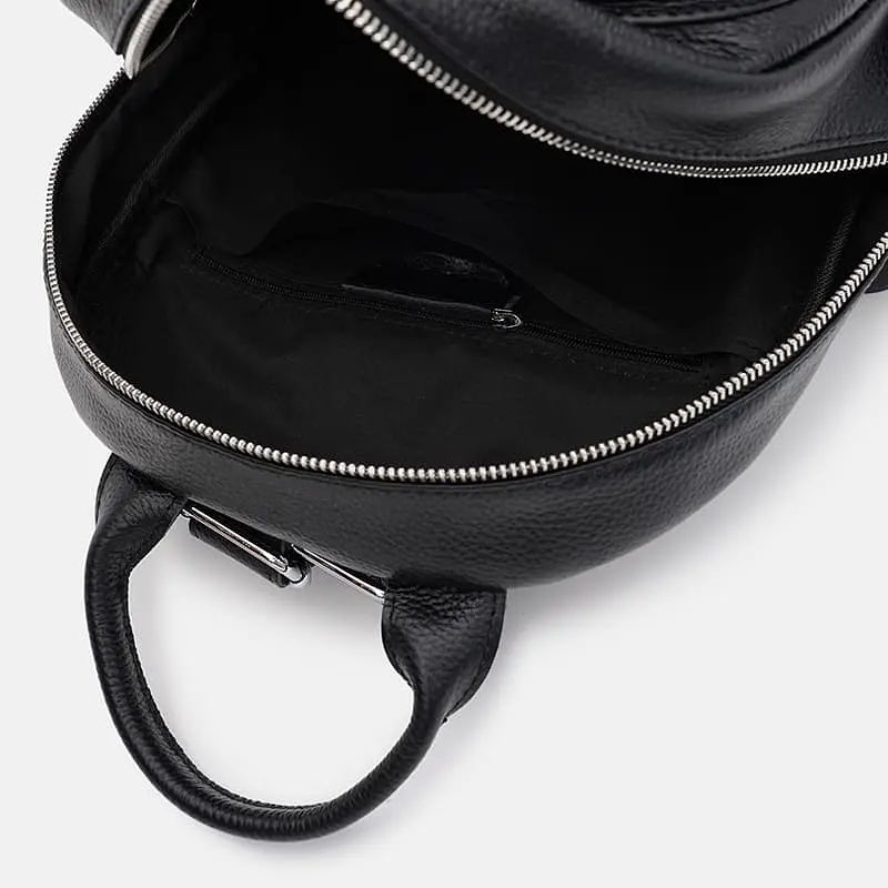 Шкіряний жіночий рюкзак Ricco Grande K18885bl-black - фото 5