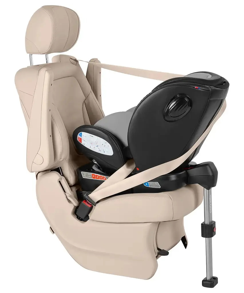 Автокрісло дитяче з системою ISOFIX поворотне з опорною стійкою від народження до 36 кг Asteroid+ CRL-15801 Onyx Black 0+1/2/3 Carrello - фото 2
