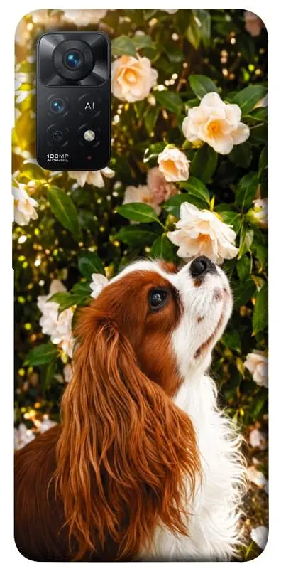 TPU чохол Demsky Flower spaniel для Xiaomi Redmi Note 11 Pro 4G/5G