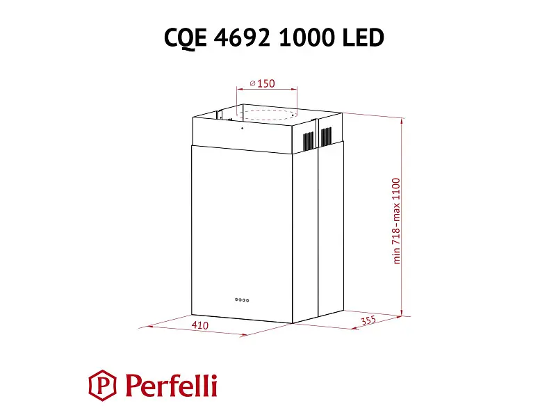 Витяжка Perfelli CQE 4692 I 1000 LED - фото 9