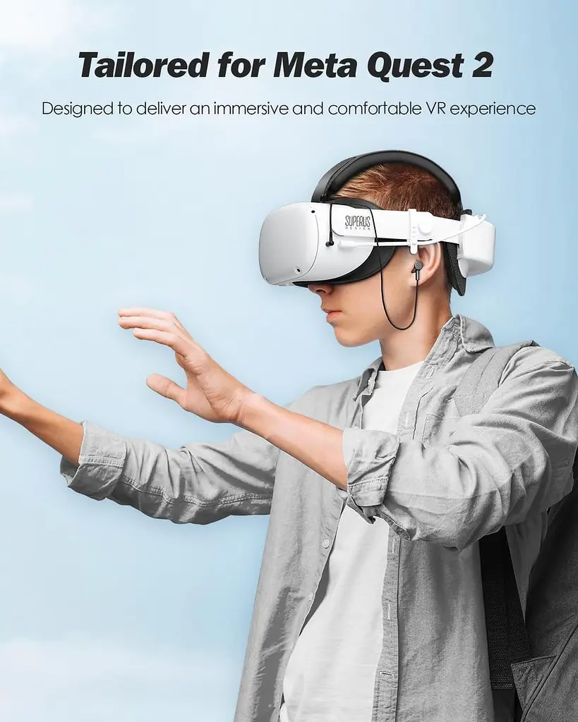 Ремешок для аккумулятора SUPERUS для Quest 2 с гарнитурой - фото 7