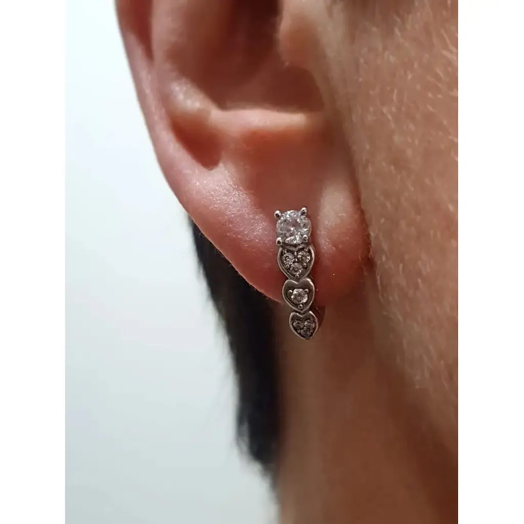 Срібні сережки Агні НАСОЛОДА з фіанітами. 2572/9Р-CZ - фото 2