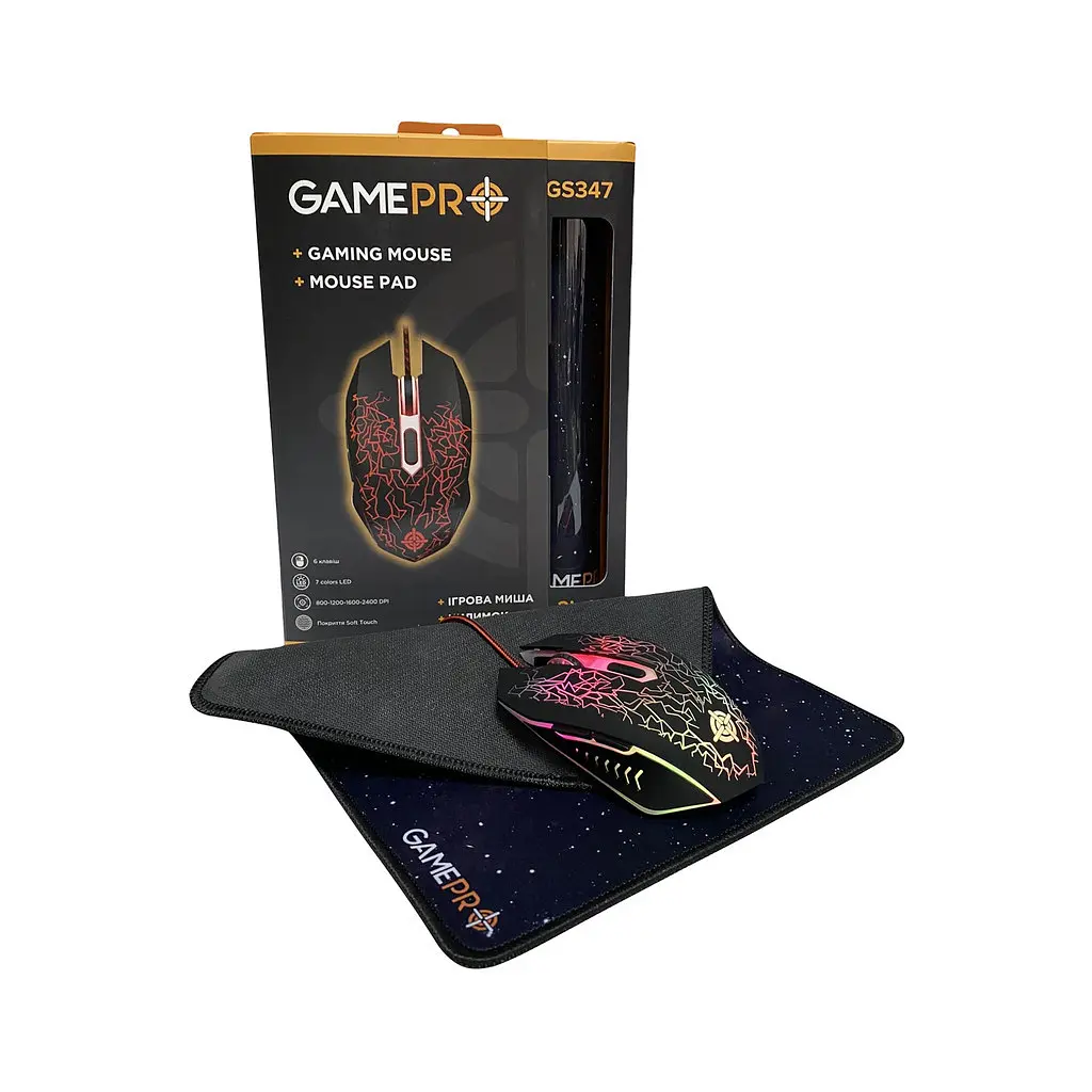 Мишка GamePro GS347 Combo 2 в 1 миша + ігрова поверхня (GS347) - фото 6