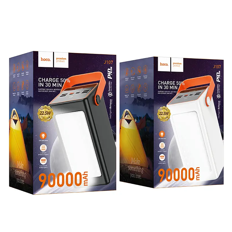 Power Bank Hoco J107 Super 22.5W universal power bank(90000mAh) Black - фото 2