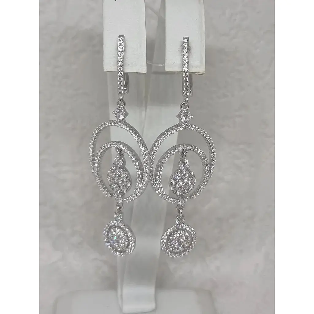 Серебряные серьги Qvaliz с фианитами. 902-00350 - фото 2