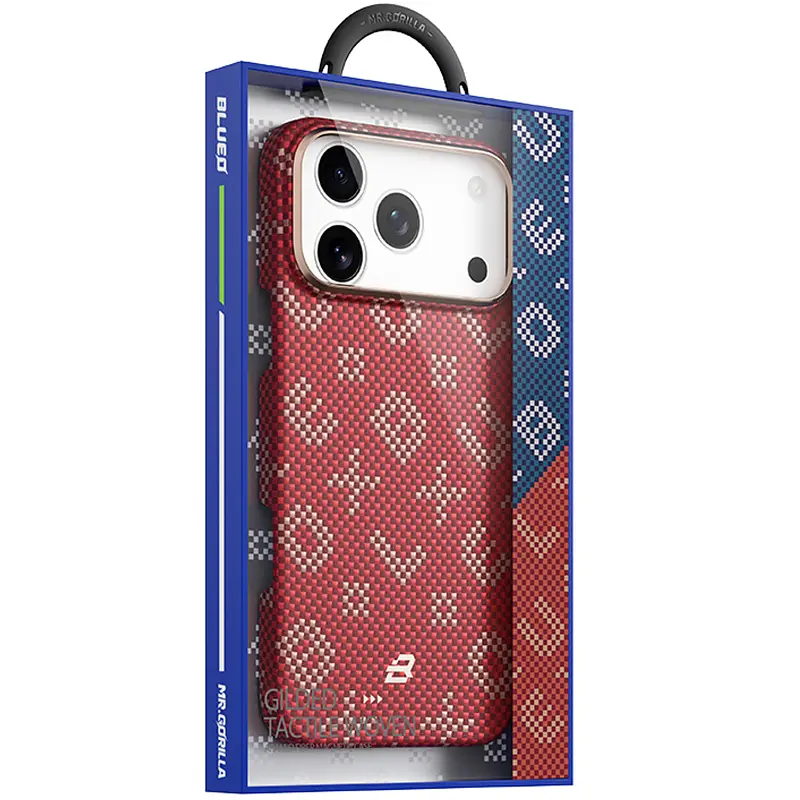 TPU+PC чохол Blueo Gilded Tactile Woven with Magnetic Fit для Apple iPhone 17 Pro Max (6.9") Red - фото 2