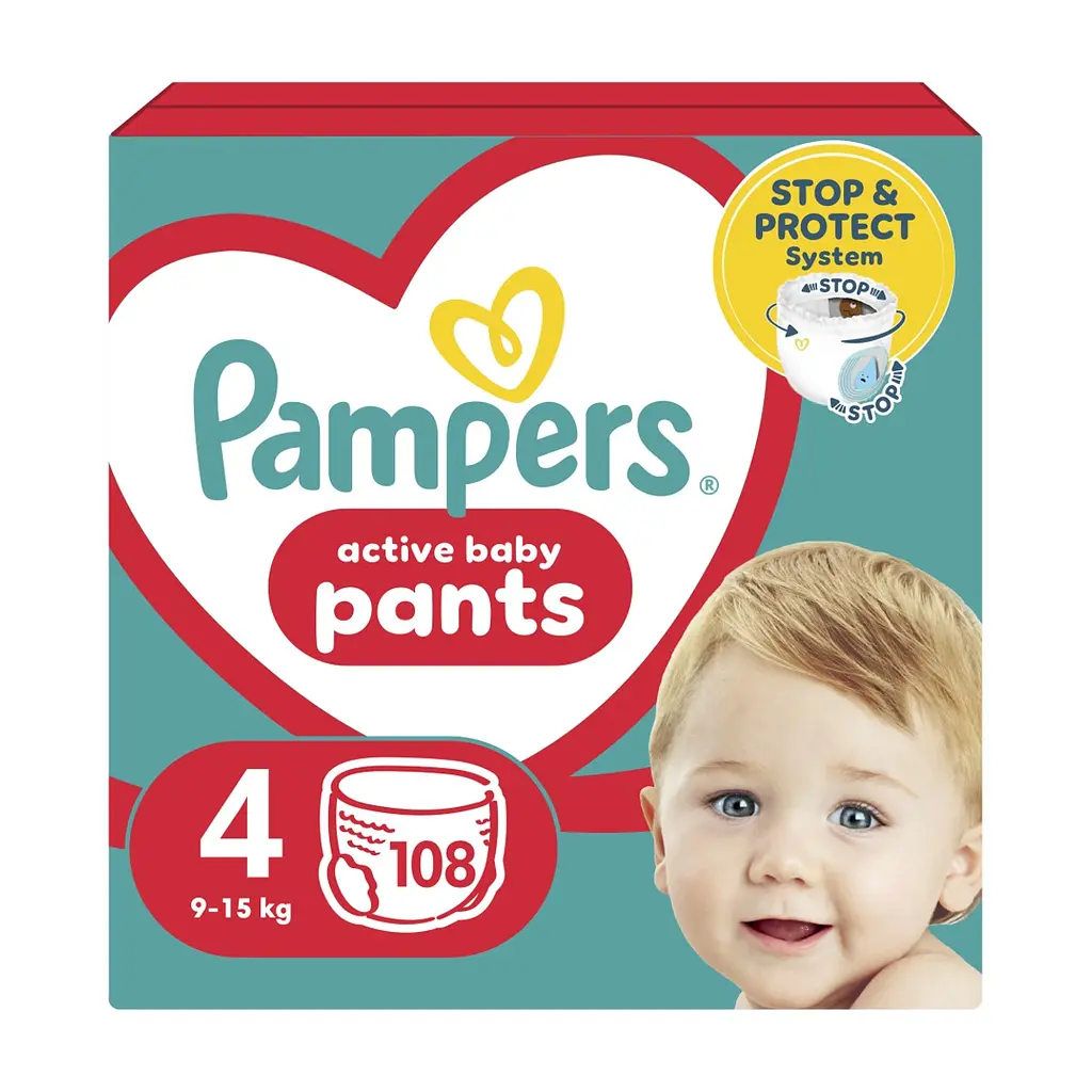 Подгузники Pampers трусики Maxi Pants Размер 4 (9-15 кг) 108 шт. (8006540069448)