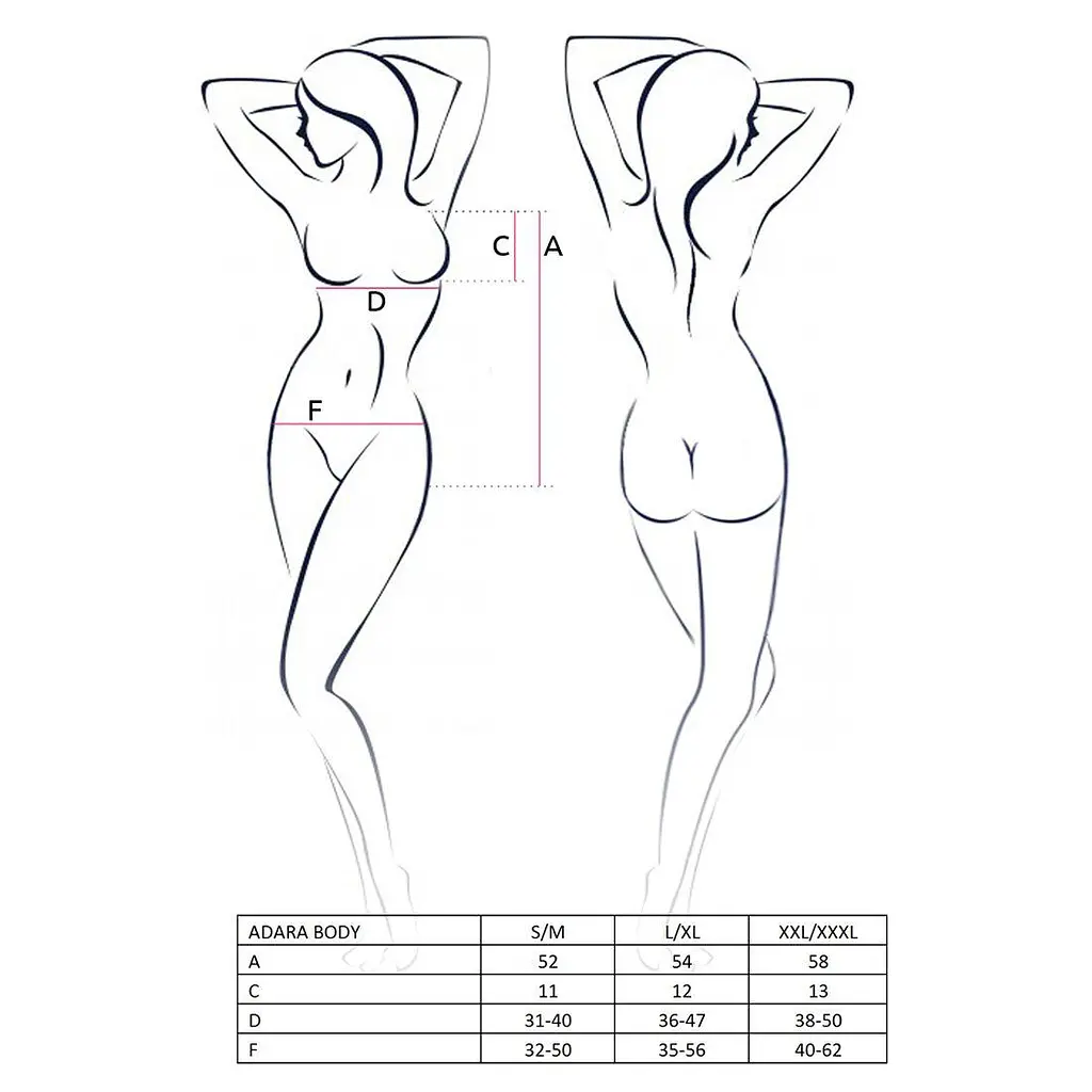 Боди монокини Passion Adara Body black L/XL - фото 2