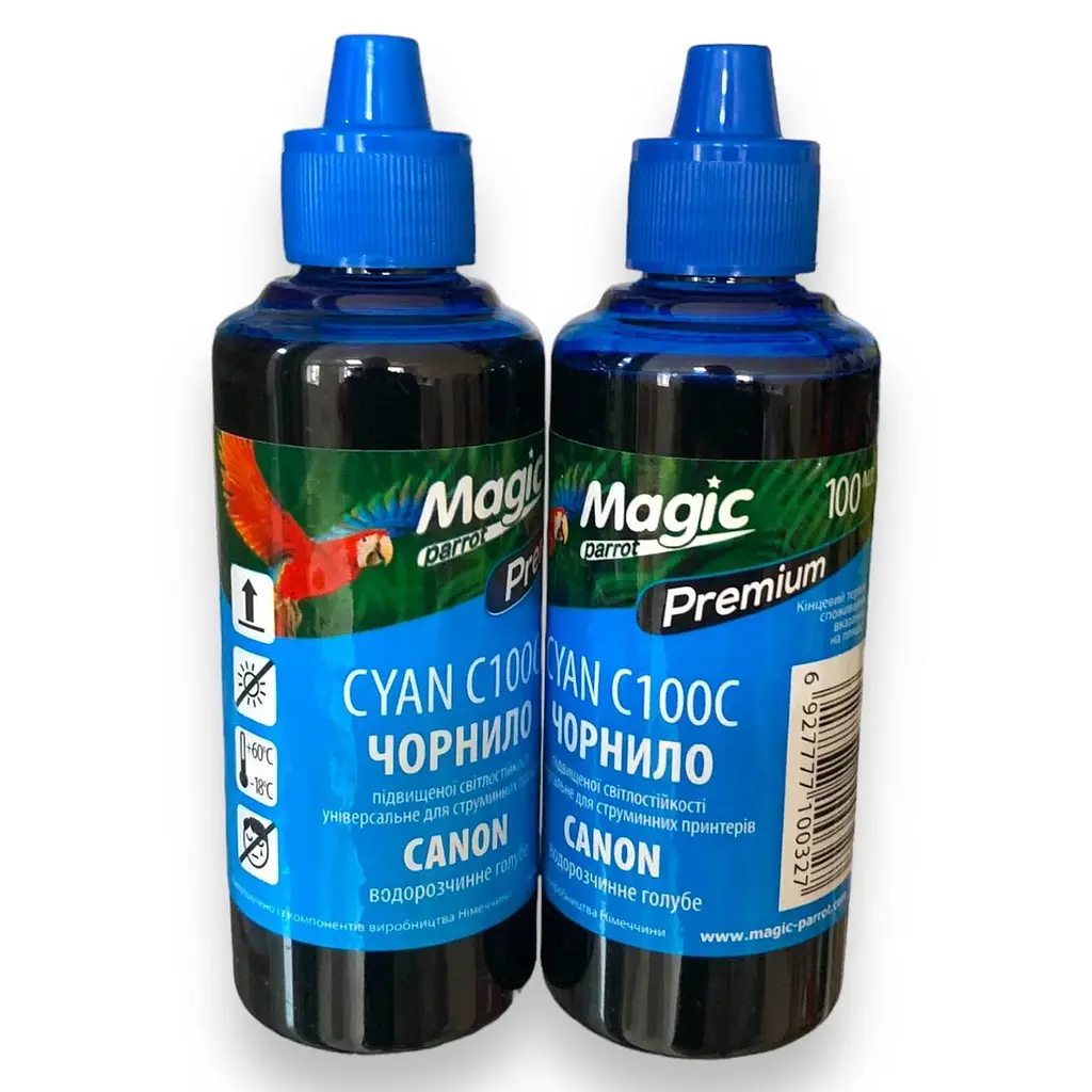 Чорнило універсальне Magic Parrot Premium для Canon Cyan C100C 100 мл - фото 2