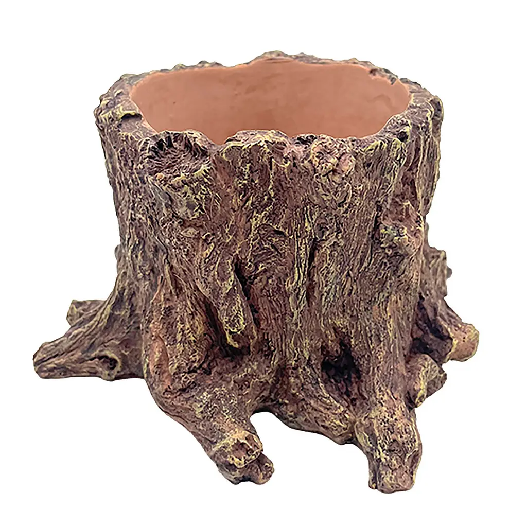 Декорація Hobby Wildwood Stump 15x14,5x9 см - декоративний пень, поїлка, горщик для тераріуму (40849) - фото 6