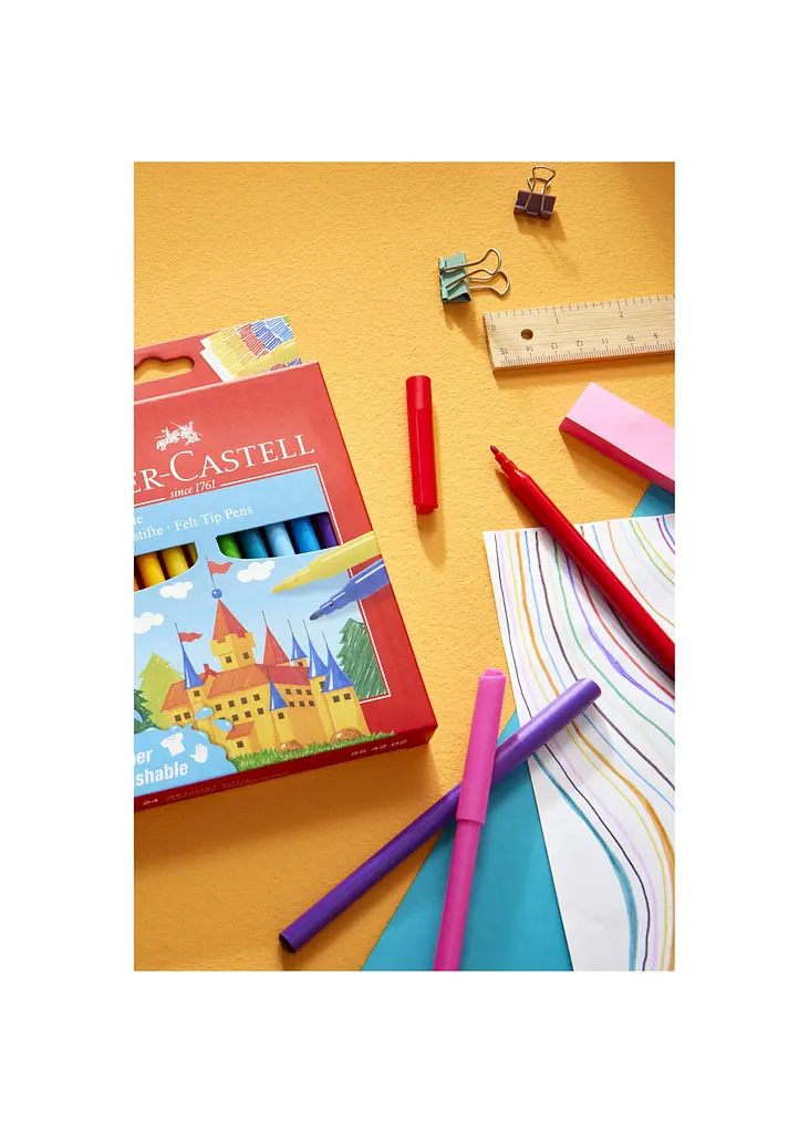 Фломастери 24 кол. FABER CASTELL Felt Tip Замок (554202) - фото 2