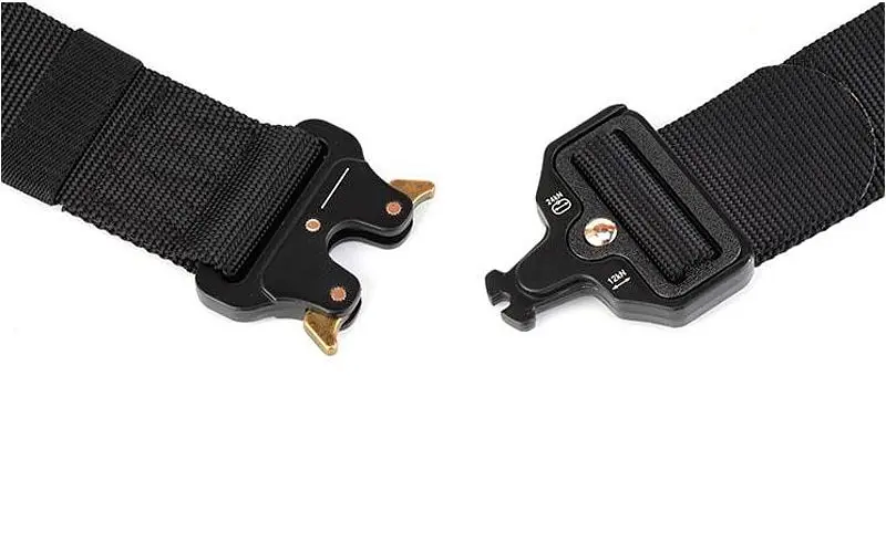 Ремень тактический военный Assault Belt с пряжкой Кобра черный - фото 4