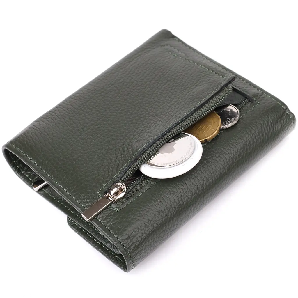 Женский кошелек среднего размера из натуральной кожи ST Leather 12х14х2 см acs0029649 - фото 8