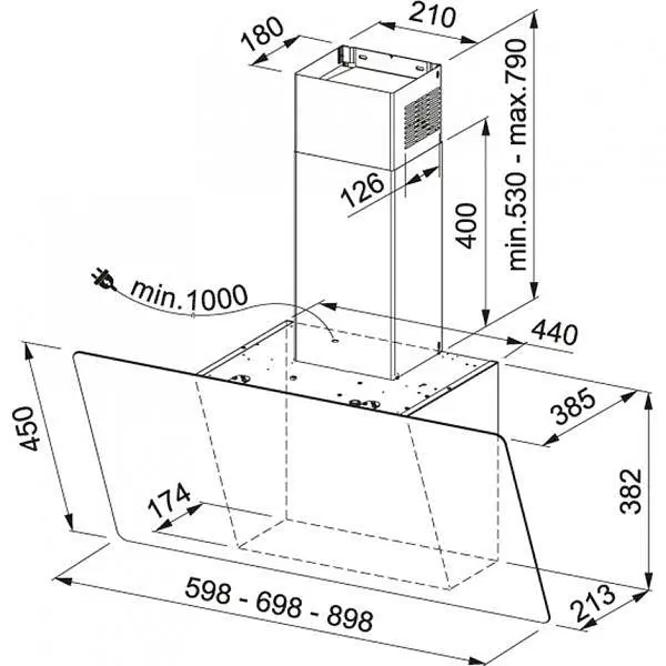 Наклонная вытяжка Franke EVO PLUS FPJ 925 V BK/SS (330.0528.067) - фото 2
