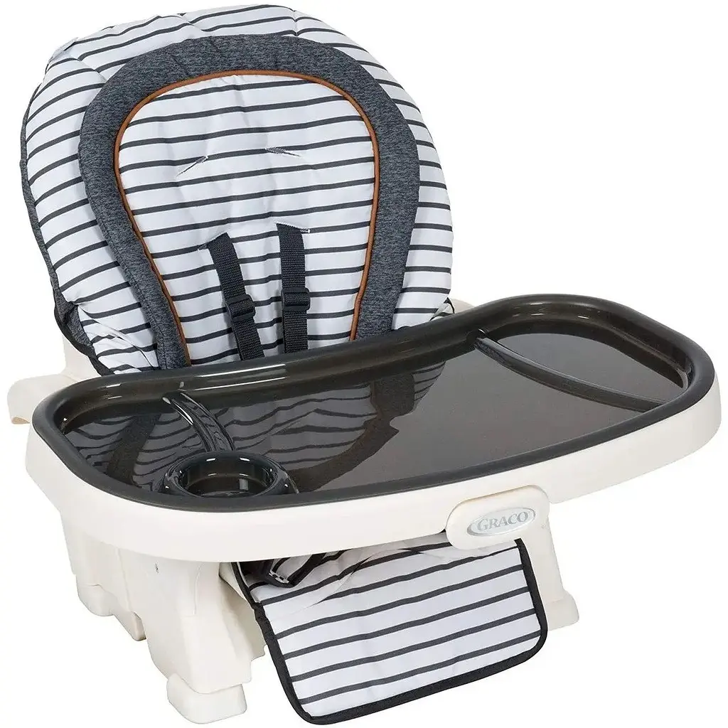 Стільчик для годування 3 в 1 Graco Table2Boost Brettons Stripes синій з білим - фото 5