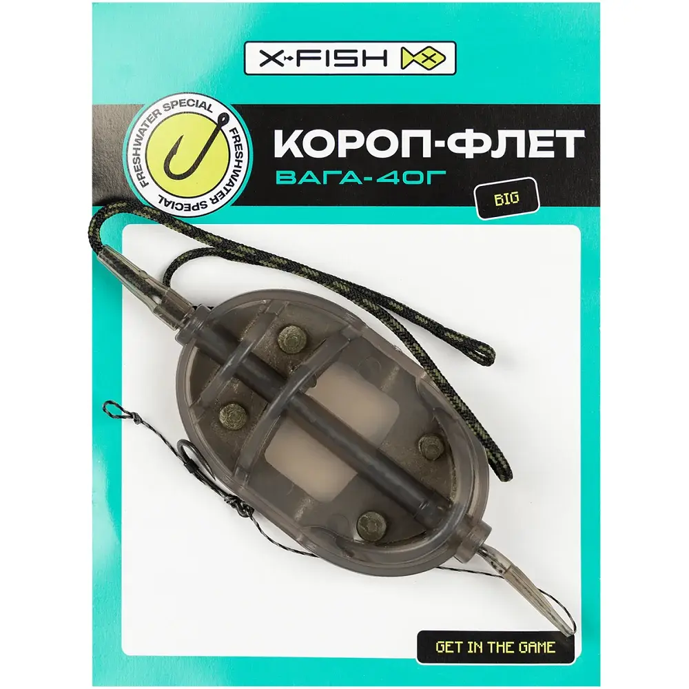 Оснащення коропове X-Fish Короп-флет Big 1 гачок 40g - фото 2