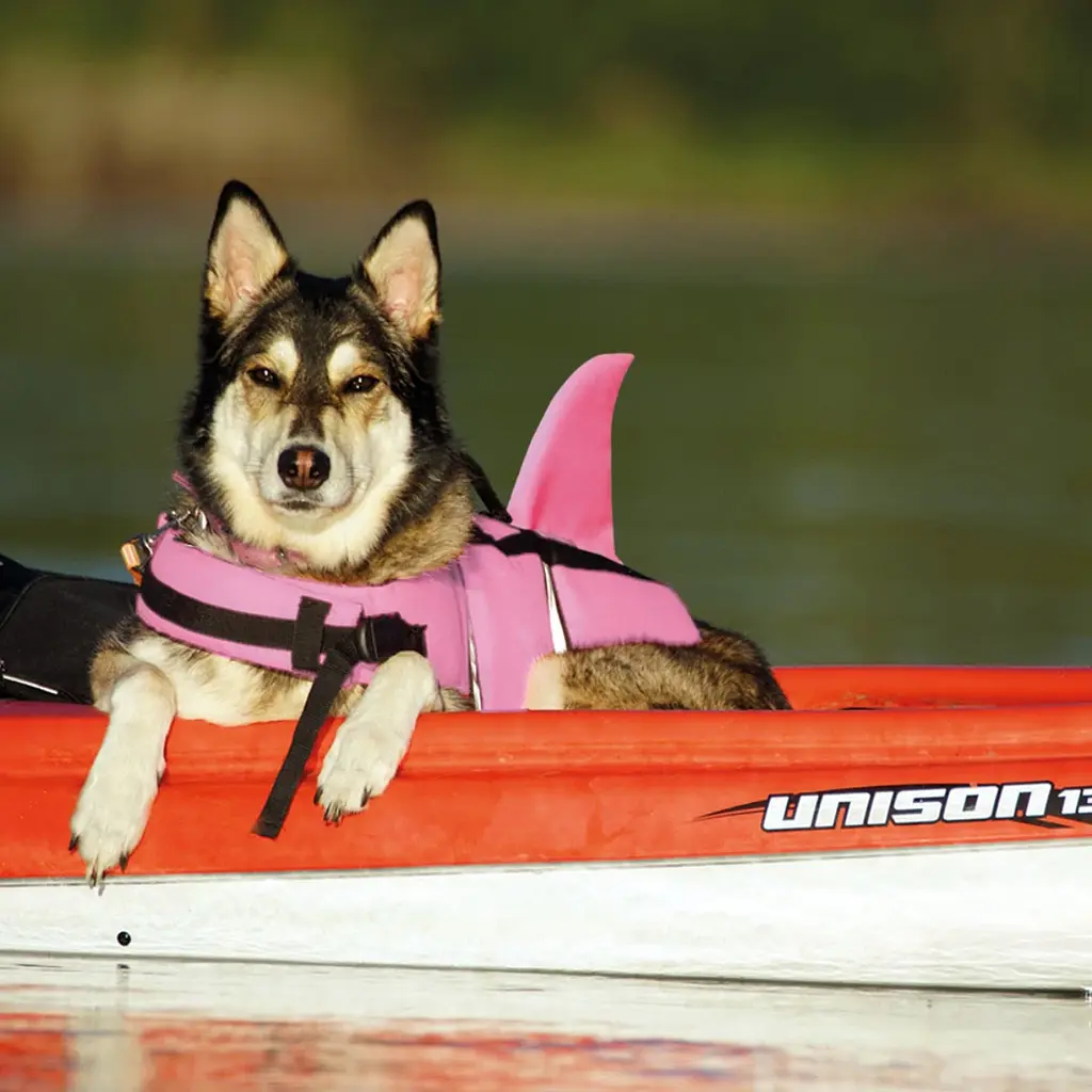 Рятувальний жилет для собак Nobby Sharki Swimming XL рожевий 45 см 61040 - фото 2
